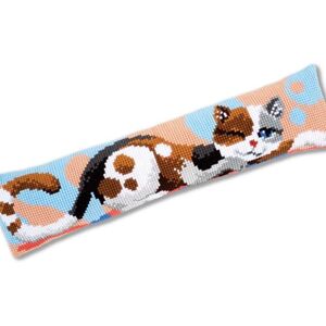 Vervaco Cross Stitch: Draught Stopper: Cat, COTTON, NA, 80 x 20cm Vervaco Cross Stitch: Draught Stopper: Cat, COTTON, NA, 80 x 20cm
