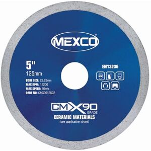 Mexco CMX Ceramic Materials Diamond Blade, High Performance and Fast Cutting Disc for Tiles – 125mm, 8mm Segment Height Mexco CMX Ceramic Materials Diamond Blade, High Performance and Fast Cutting Disc for Tiles – 125mm, 8mm Segment Height