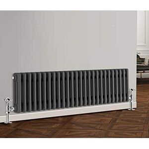 NRG 300 x 1190mm Traditional Anthracite Horizontal Cast Iron Radiator Triple Panel for Bathroom Living Room and Kitchen NRG 300 x 1190mm Traditional Anthracite Horizontal Cast Iron Radiator Triple Panel for Bathroom Living Room and Kitchen