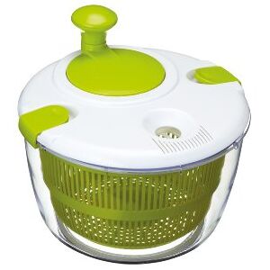 KitchenCraft Deluxe Salad Spinner and Dresser, BPA Plastic Free and Easy to Clean, Large, White/Green, 25cm KitchenCraft Deluxe Salad Spinner and Dresser, BPA Plastic Free and Easy to Clean, Large, White/Green, 25cm