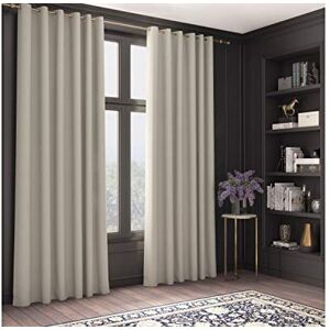 Stanley Curtains Faux Silk, Thermal Insulated, 3 Pass 100% Blackout Eyelet Curtains (Lightest Cream, 66 x 54 inch 168 x 137 cm) Stanley Curtains Faux Silk, Thermal Insulated, 3 Pass 100% Blackout Eyelet Curtains (Lightest Cream, 66 x 54 inch 168 x 137 cm)