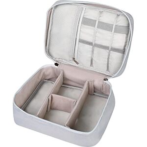 Romon Grey-2 Layers Cable Bag Organiser, 24.5 x 10 x 18 cm, 1 Layer Pocket, Waterproof, Universal Cable Organiser with Wrist Strap Romon Grey-2 Layers Cable Bag Organiser, 24.5 x 10 x 18 cm, 1 Layer Pocket, Waterproof, Universal Cable Organiser with Wrist Strap