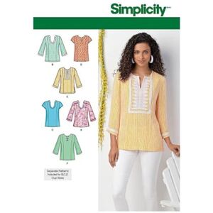 Simplicity Sewing Pattern 1461: Misses' and Plus Tunic with Neckline and Sleeve Variations, Size, Paper, White, AA (10-12-14-16-18) Simplicity Sewing Pattern 1461: Misses' and Plus Tunic with Neckline and Sleeve Variations, Size, Paper, White, AA (10-12-14-16-18)