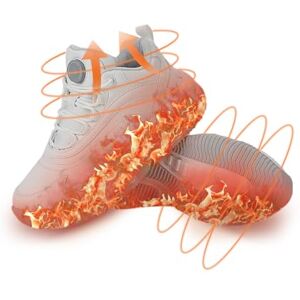 WFGI Heated Shoes for Women with 3 Heating Settings 4000Mah Rechargeable Foot Warmers for Feet, Winter Heated Insoles Sneakers for Men, Electric Heating for Outdoor Work Hiking Cycling,White,36 WFGI Heated Shoes for Women with 3 Heating Settings 4000Mah Rechargeable Foot Warmers for Feet, Winter Heated Insoles Sneakers for Men, Electric Heating for Outdoor Work Hiking Cycling,White,36