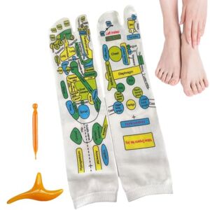 Povanjer Foot Massage Socks and Tool,Toe Separate Socks - Beginner Acupoint Massage, Foot Spa Reflexology, Trigger Point Relief, Comfort for Women and Men Tired Feet Relief Povanjer Foot Massage Socks and Tool,Toe Separate Socks - Beginner Acupoint Massage, Foot Spa Reflexology, Trigger Point Relief, Comfort for Women and Men Tired Feet Relief