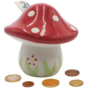 Dekohelden24 Ceramic Money Mushroom, Toadstool, Saving Box, H/Diameter: Approx. 12 x 12 cm, 12 cm Dekohelden24 Ceramic Money Mushroom, Toadstool, Saving Box, H/Diameter: Approx. 12 x 12 cm, 12 cm