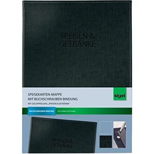 Sigel SM131 Menu Folder with Book Screw Cover for A4 Plastic Black Sigel SM131 Menu Folder with Book Screw Cover for A4 Plastic Black
