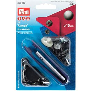 Prym Press Fasteners, Fabric, Black, 15 mm Prym Press Fasteners, Fabric, Black, 15 mm