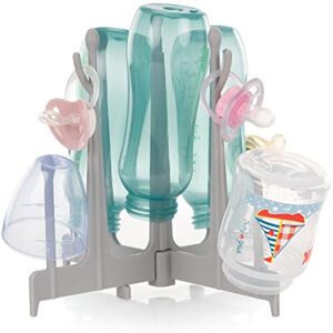 Reer Baby Bottle Drying Rack with 9 Drying Positions, Collapsible for Travel, Ideal for First Equipment, Grey, 21041 Reer Baby Bottle Drying Rack with 9 Drying Positions, Collapsible for Travel, Ideal for First Equipment, Grey, 21041