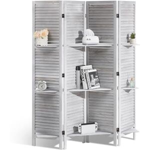 VEVOR Wood Room Divider, 4 Panel Wood Folding Privacy Screen, 66.9 Inches Tall Indoor Louvered Partition Divider, Portable Decoration Screen, for Room Separation, Home, Office, Restaurant & Bedroom VEVOR Wood Room Divider, 4 Panel Wood Folding Privacy Screen, 66.9 Inches Tall Indoor Louvered Partition Divider, Portable Decoration Screen, for Room Separation, Home, Office, Restaurant & Bedroom