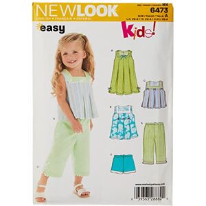 New Look Sewing Pattern 6473: Toddler Separates, Size A, Cotton, White, A (1/2-1-2-3-4) New Look Sewing Pattern 6473: Toddler Separates, Size A, Cotton, White, A (1/2-1-2-3-4)
