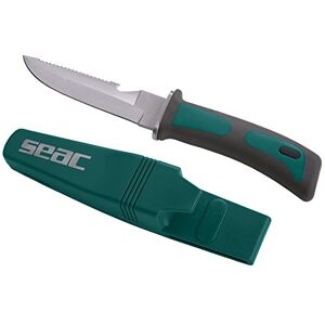 SEAC Bat Diving Knife with Safety Handle, Stainless Steel Unisex Adult, Green, 11.5 cm SEAC Bat Diving Knife with Safety Handle, Stainless Steel Unisex Adult, Green, 11.5 cm