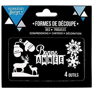 Florilèges Design FDD21428-Cutting Tool for Scrapbooking Happy New Year Black, 11.5 x 12.5 x 0.2 cm Florilèges Design FDD21428-Cutting Tool for Scrapbooking Happy New Year Black, 11.5 x 12.5 x 0.2 cm