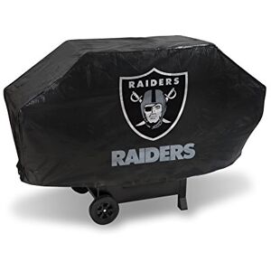 Rico Industries NFL Las Vegas Raiders Black Deluxe Grill Cover Deluxe Vinyl Grill Cover 68' Wide/Heavy Duty/Velcro Staps Rico Industries NFL Las Vegas Raiders Black Deluxe Grill Cover Deluxe Vinyl Grill Cover 68' Wide/Heavy Duty/Velcro Staps