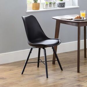 Julian Bowen Black Wood Kari Dining Chairs Set of 2 Julian Bowen Black Wood Kari Dining Chairs Set of 2