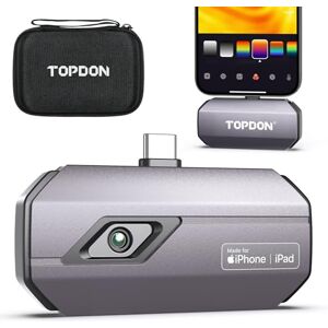 TOPDON Thermal Camera TC002C for IOS 15/16 with Type-C Port, 512x384 TISR Resolution, -20-550℃, 25Hz, Video Recording, Infrared Test Report for Electric, House Maintenance, Pest lnspection TOPDON Thermal Camera TC002C for IOS 15/16 with Type-C Port, 512x384 TISR Resolution, -20-550℃, 25Hz, Video Recording, Infrared Test Report for Electric, House Maintenance, Pest lnspection