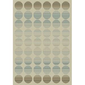 ASPECT Fade Polka Indoor/Outdoor Dots Rug-Blue & Brown Mixed Dots/160x230cm, Polypropylene, Beige, 160 x 230 cm ASPECT Fade Polka Indoor/Outdoor Dots Rug-Blue & Brown Mixed Dots/160x230cm, Polypropylene, Beige, 160 x 230 cm