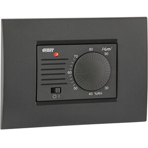VEMER VE379400 Model HUMI Flush-mounting humidistat with knob. 230Vac, Color White/Anthracite Grey VEMER VE379400 Model HUMI Flush-mounting humidistat with knob. 230Vac, Color White/Anthracite Grey
