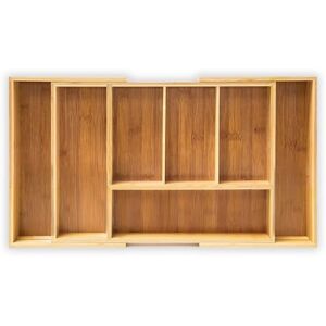 Relaxdays Extendable cutlery tray HBT 5 x 48.5 x 28 cm bamboo cutlery insert with 5 to 7 compartments as kitchen organizer and drawer insert easy-care cutlery tray for all drawers, natural Relaxdays Extendable cutlery tray HBT 5 x 48.5 x 28 cm bamboo cutlery insert with 5 to 7 compartments as kitchen organizer and drawer insert easy-care cutlery tray for all drawers, natural