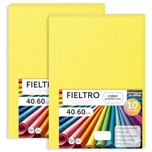 m-office Felt for Crafts, Coloured Felt, Soft and Flexible, Sewing Material, Patchwork Fabrics, Ideal for DIY Projects, Crafts or Decoration, 40 x 60 cm (Bright Yellow, 20 Pcs) m-office Felt for Crafts, Coloured Felt, Soft and Flexible, Sewing Material, Patchwork Fabrics, Ideal for DIY Projects, Crafts or Decoration, 40 x 60 cm (Bright Yellow, 20 Pcs)
