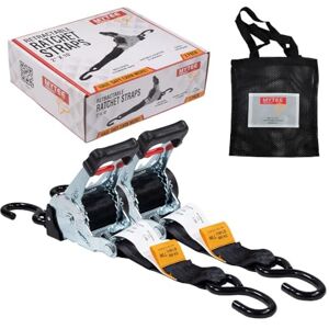 Mytee Products (2 Pack) 2" x 10' Auto Retract Ratchet Straps Quick n Easy Retractable Ratchet Straps with Coated S Hook Tiedowns for Motorcycles, ATVs, Bikes: Tight & Secure Pickup Trailer Tie-Down Mytee Products (2 Pack) 2" x 10' Auto Retract Ratchet Straps Quick n Easy Retractable Ratchet Straps with Coated S Hook Tiedowns for Motorcycles, ATVs, Bikes: Tight & Secure Pickup Trailer Tie-Down