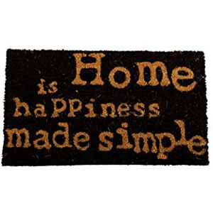 Lafinesse Decorative Coir Entrance Door Mat Home is happiness… 70 cm x 40 cm Lafinesse Decorative Coir Entrance Door Mat Home is happiness… 70 cm x 40 cm