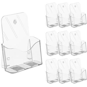 Relaxdays Stand, A5, Set of 10, Acrylic, Brochure Holder for Table & Wall, HBT: 20 x 17.5 x 8.5 cm, Transparent Relaxdays Stand, A5, Set of 10, Acrylic, Brochure Holder for Table & Wall, HBT: 20 x 17.5 x 8.5 cm, Transparent