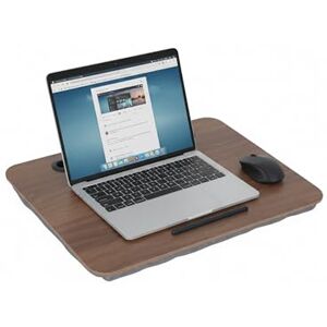 Relaxdays cushion with phone holder, WxD: 42 x 32 cm, desk for bed & sofa, laptop lap tray, brown/grey, Fibreboard, Foam, Linen, 6 x 42 x 32 cm Relaxdays cushion with phone holder, WxD: 42 x 32 cm, desk for bed & sofa, laptop lap tray, brown/grey, Fibreboard, Foam, Linen, 6 x 42 x 32 cm