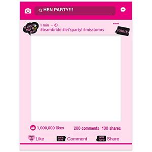 Paper Themes Hen Do Selfie Frame for Selfies and Decorations at Hen Parties, Weddings and Birthdays for Posts on Instagram or Facebook, 535x710mm, Rigid Corex Board Facebook Paper Themes Hen Do Selfie Frame for Selfies and Decorations at Hen Parties, Weddings and Birthdays for Posts on Instagram or Facebook, 535x710mm, Rigid Corex Board Facebook