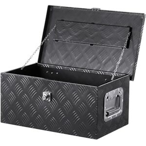 VEVOR Heavy Duty Aluminum Truck Bed Tool Box, Stripes Plated Tool Box with Side Handle and Lock Keys, Storage Toolbox Chest Organizer for Trailer, Pickup, RV, 20"x12"x9.5"(508x304.8x241.3mm), Black VEVOR Heavy Duty Aluminum Truck Bed Tool Box, Stripes Plated Tool Box with Side Handle and Lock Keys, Storage Toolbox Chest Organizer for Trailer, Pickup, RV, 20"x12"x9.5"(508x304.8x241.3mm), Black