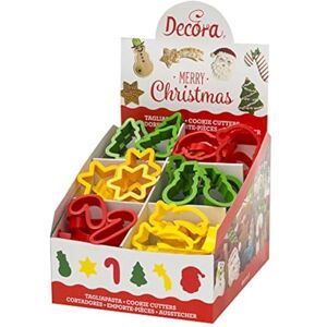 Decora Christmas 60 Cookie Cutters Display, Plastica, Arancio Decora Christmas 60 Cookie Cutters Display, Plastica, Arancio