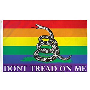 AZ FLAG Don'T Tread On Me Rainbow Flag 3x5 Ft 100D Polyester American Gay Banner with Two Metal Grommets Fade Resistant Vivid Colors 3' x 5' Feet 150x90 Cm AZ FLAG Don'T Tread On Me Rainbow Flag 3x5 Ft 100D Polyester American Gay Banner with Two Metal Grommets Fade Resistant Vivid Colors 3' x 5' Feet 150x90 Cm