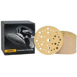 Mirka Gold Universal Sanding Paper Ø 150mm Grip 37-hole / grit P80, 100 pcs / For sanding plaster, filler, chipboard, wood, varnish Mirka Gold Universal Sanding Paper Ø 150mm Grip 37-hole / grit P80, 100 pcs / For sanding plaster, filler, chipboard, wood, varnish