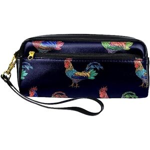 Anmarco PU Pencil Case Pen Bag Student Stationery Pouch with Zipper for Boys Girls, School & Office Supplies - Colorful Ornament Cocks Anmarco PU Pencil Case Pen Bag Student Stationery Pouch with Zipper for Boys Girls, School & Office Supplies - Colorful Ornament Cocks