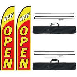VEVOR Open Flags with Pole Kit, Advertising Flags for Business Outside, Advertising Feather Flag Kit, Includes 2 Banner Flags, 2 Poles, 2 Ground Stakes, Open Sign Swooper Flags for Businesses 16.3 FT VEVOR Open Flags with Pole Kit, Advertising Flags for Business Outside, Advertising Feather Flag Kit, Includes 2 Banner Flags, 2 Poles, 2 Ground Stakes, Open Sign Swooper Flags for Businesses 16.3 FT