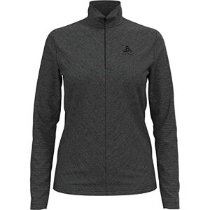 Odlo Women Long-sleeved shirt with zipper ROY, shale grey black stripes, XXL Odlo Women Long-sleeved shirt with zipper ROY, shale grey black stripes, XXL
