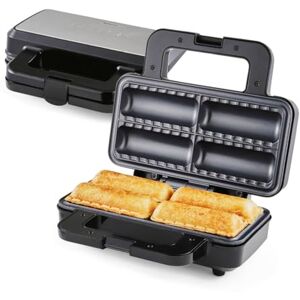 GEEPAS Sausage Roll Maker Makes 4 Quick Rolls Make your Own Crispy Flaky Sausage Rolls at Home, Non-Stick Coated Plates Cool Touch Handle Over Heat Protection Safety Lock GEEPAS Sausage Roll Maker Makes 4 Quick Rolls Make your Own Crispy Flaky Sausage Rolls at Home, Non-Stick Coated Plates Cool Touch Handle Over Heat Protection Safety Lock