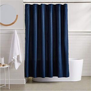 Amazon Basics Lightweight Super Soft Easy Care Microfiber Waffle Texture Shower Curtain, 183 x 183 cm, Navy Blue Amazon Basics Lightweight Super Soft Easy Care Microfiber Waffle Texture Shower Curtain, 183 x 183 cm, Navy Blue