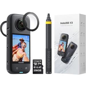 Insta360 X3 360 Degree Action Camera EXTENSION Kit inc: 3M Carbon Fibre Selfie Stick + Lens Guards + 256GB Insta360 X3 360 Degree Action Camera EXTENSION Kit inc: 3M Carbon Fibre Selfie Stick + Lens Guards + 256GB