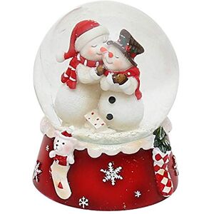 Dekohelden24 Snow globe, snowman duo, red white, dimensions H/W/diameter of ball: approx. 8.5 x 7 cm/diameter 6.5 cm. Dekohelden24 Snow globe, snowman duo, red white, dimensions H/W/diameter of ball: approx. 8.5 x 7 cm/diameter 6.5 cm.