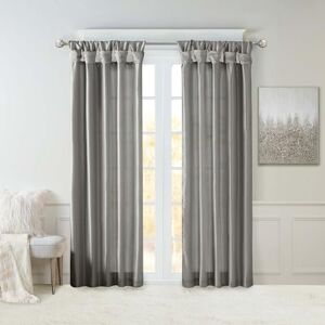 Madison Park DIY Twist Tab Top, Window Drapes for Living Room, Bedroom and Dorm, 100% Faux Silk, Polyester Lining, Charcoal, 50" W x 95" L (Pack of 1) Madison Park DIY Twist Tab Top, Window Drapes for Living Room, Bedroom and Dorm, 100% Faux Silk, Polyester Lining, Charcoal, 50" W x 95" L (Pack of 1)
