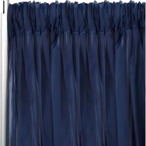 CV Linens 11413us Sheer Voile Flame Retardant Drape-244cm x 300cm Backdrop Curtain Panel Navy Blue 1 Pc CV Linens 11413us Sheer Voile Flame Retardant Drape-244cm x 300cm Backdrop Curtain Panel Navy Blue 1 Pc