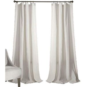 Lush Decor Rosalie Farmhouse Window Curtains, Rustic Style Panel Set for Living Room, Dining Room, Bedroom (Pair), 54x108 Inch, Ecru Lush Decor Rosalie Farmhouse Window Curtains, Rustic Style Panel Set for Living Room, Dining Room, Bedroom (Pair), 54x108 Inch, Ecru