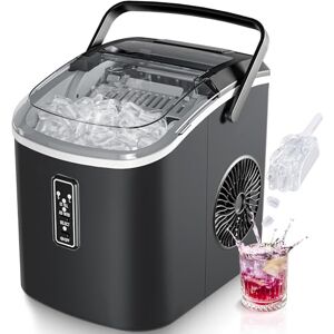 EUHOMY Ice Maker Machine, Self-Cleaning Ice Cube Maker, Produces 9 Cubes in 6 Minutes, 2 Ice Cube Sizes, 12 Kg/Day, Portable Ice Maker with Handle, Basket, and Scoop, Ice Machines for Home, Kitchen EUHOMY Ice Maker Machine, Self-Cleaning Ice Cube Maker, Produces 9 Cubes in 6 Minutes, 2 Ice Cube Sizes, 12 Kg/Day, Portable Ice Maker with Handle, Basket, and Scoop, Ice Machines for Home, Kitchen