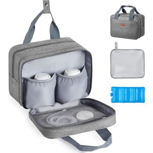 VEVOR Wearable Breast Pump Bag, Breast Feeding Bag with Ice Pack, Fits for M5/M6, Pumping Accessories & Breastmilk Storage, Portable Pump Carrying Case for Work, Travel & Family Use, Grey VEVOR Wearable Breast Pump Bag, Breast Feeding Bag with Ice Pack, Fits for M5/M6, Pumping Accessories & Breastmilk Storage, Portable Pump Carrying Case for Work, Travel & Family Use, Grey