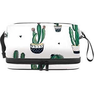 Generic Multi-Functional Storage Travel Cosmetic Bag with Handle,Large Capacity Travel Cosmetic Bag,Cute Plant Potted Cactus Pattern Generic Multi-Functional Storage Travel Cosmetic Bag with Handle,Large Capacity Travel Cosmetic Bag,Cute Plant Potted Cactus Pattern