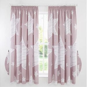 GC GAVENO CAVAILIA Luxury Kids Fitted Sheet Set OR Super Star Duvet Cover OR Easy Care Children Curtains, Polycotton, Blush Pink, 66x72-Curtain, 548102 GC GAVENO CAVAILIA Luxury Kids Fitted Sheet Set OR Super Star Duvet Cover OR Easy Care Children Curtains, Polycotton, Blush Pink, 66x72-Curtain, 548102