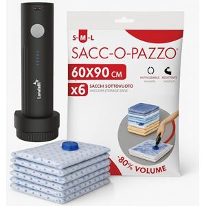 Lavatelli Space-Saving Vacuum Storage Set – USB-C Rechargeable Electric Pump + 6 Bags 60 x 90 cm (23.6 x 35.4 in) Ideal for Blankets, Duvets, Clothes, Wardrobes, Travel Lavatelli Space-Saving Vacuum Storage Set – USB-C Rechargeable Electric Pump + 6 Bags 60 x 90 cm (23.6 x 35.4 in) Ideal for Blankets, Duvets, Clothes, Wardrobes, Travel