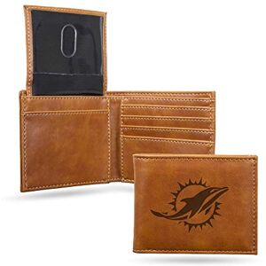 Rico Industries NFL Laser Engraved Billfold Wallet, Miami Dolphins Rico Industries NFL Laser Engraved Billfold Wallet, Miami Dolphins
