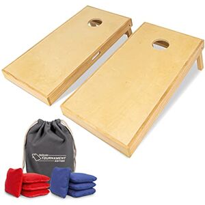 GoSports 4 ft x 2 ft Commercial Grade Cornhole Boards Set Includes 8 Regulation Tournament Style Bean Bags Natural GoSports 4 ft x 2 ft Commercial Grade Cornhole Boards Set Includes 8 Regulation Tournament Style Bean Bags Natural